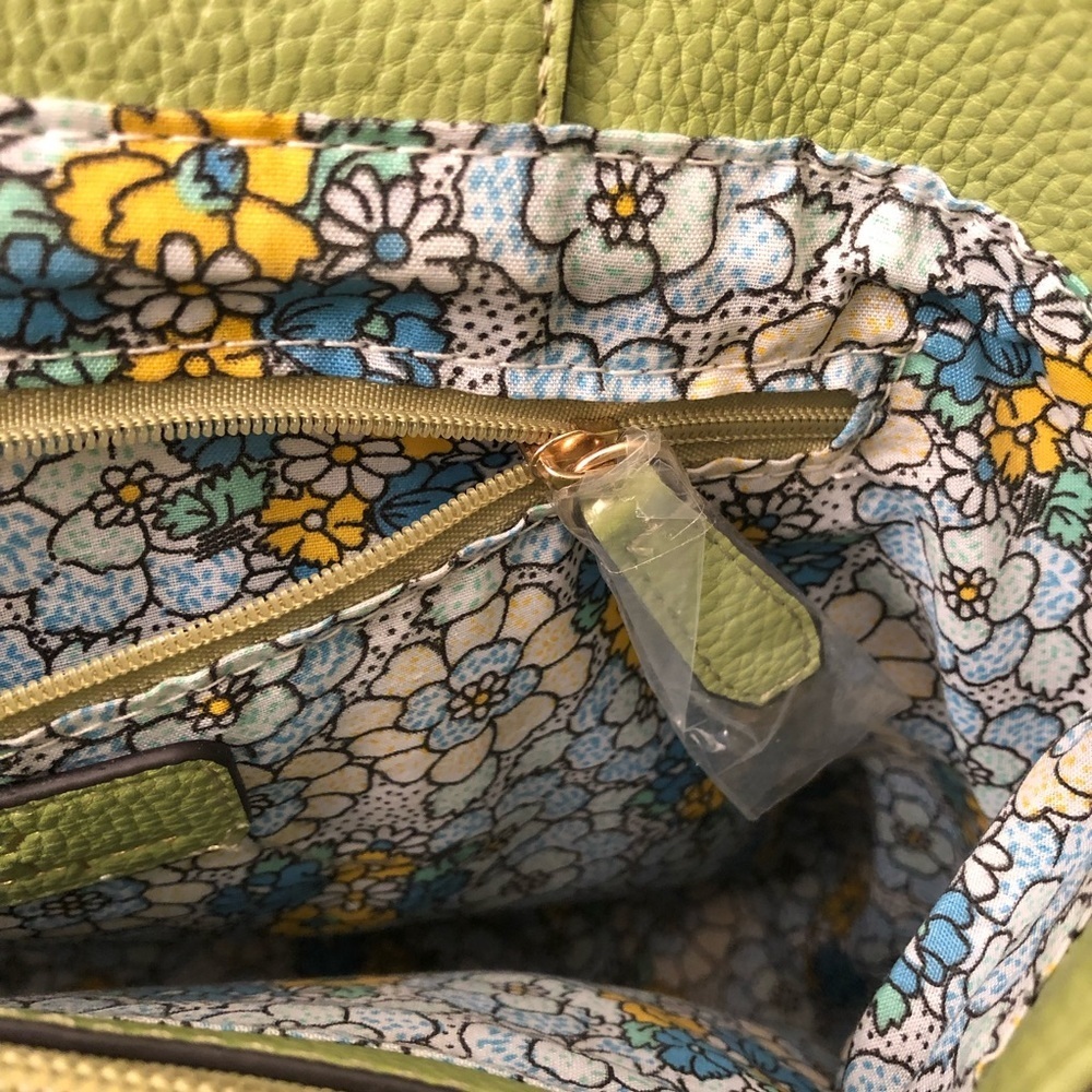 Nenette Lepore Vegan leather Green Tote Purse - Picture 7 of 12